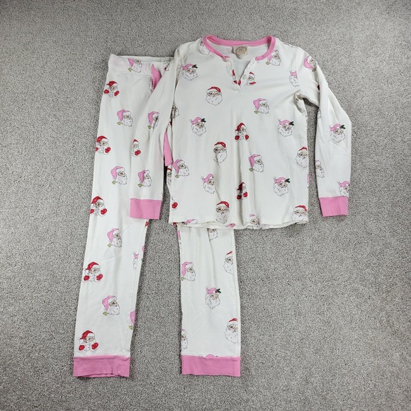The Beaufort Bonnet Company Other - The Beaufort Bonnet Company Womens Christmas Pajama Set XS White Pink Santa